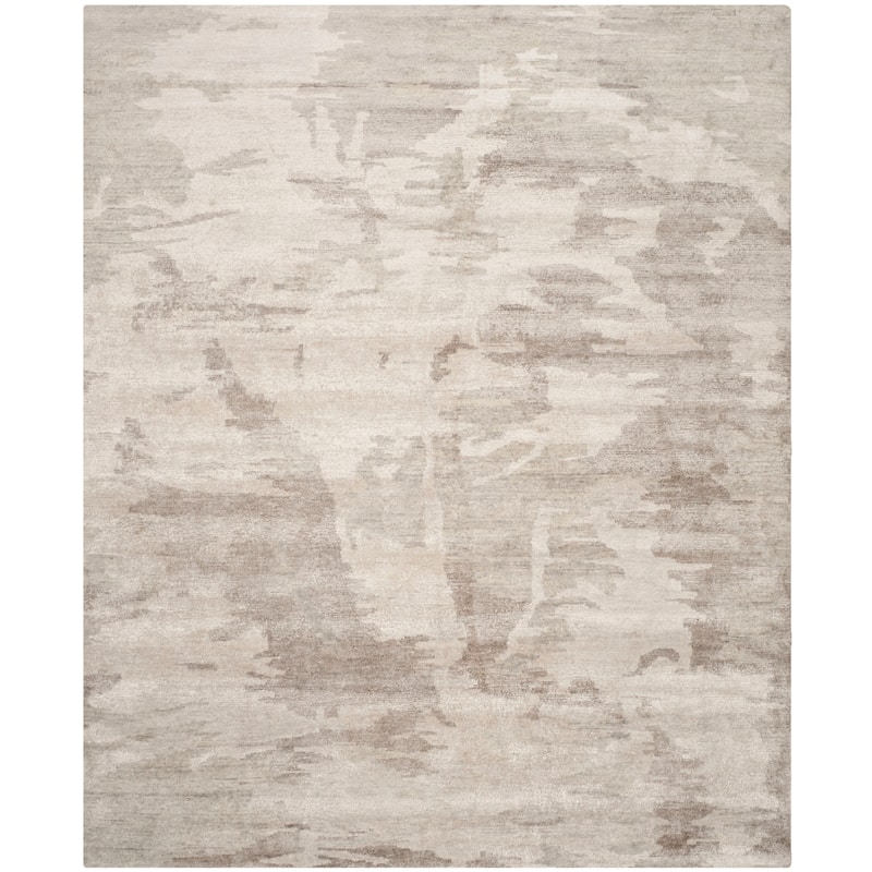 SAFAVIEH Couture Hand-knotted Tibetan Reshma Modern Wool Rug - 8' x 10' - Silver