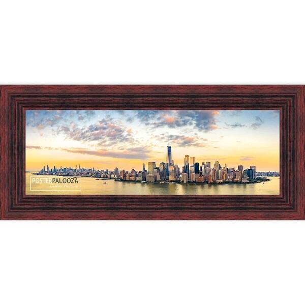 40x13.5 Traditional Cherry Complete Wood Panoramic Frame with UV ...
