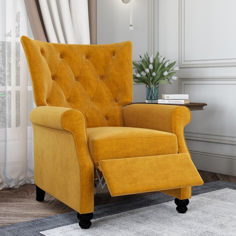 Copper Grove Plush Push-back Recliner Chair