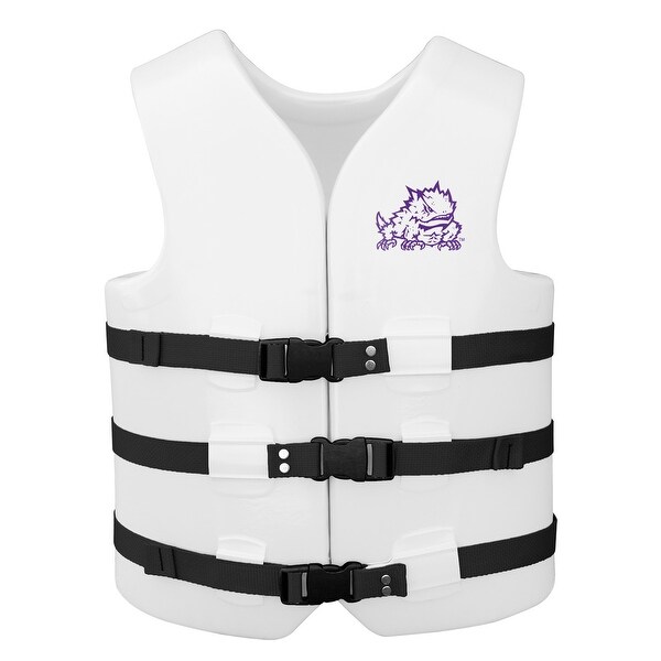 43" White NCAA Texas Christian University Adult Large Life Vest - N/A
