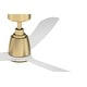 preview thumbnail 3 of 9, Fanimation Kute 52 inch Indoor/Outdoor Smart Ceiling Fan with Remote - Brushed Satin Brass with Matte White Blades
