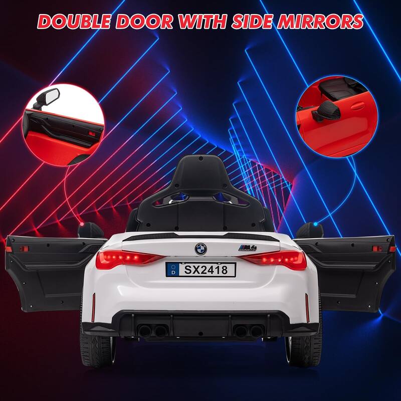 12V Ride On Toy Car for Kids with Remote Control and LED Light