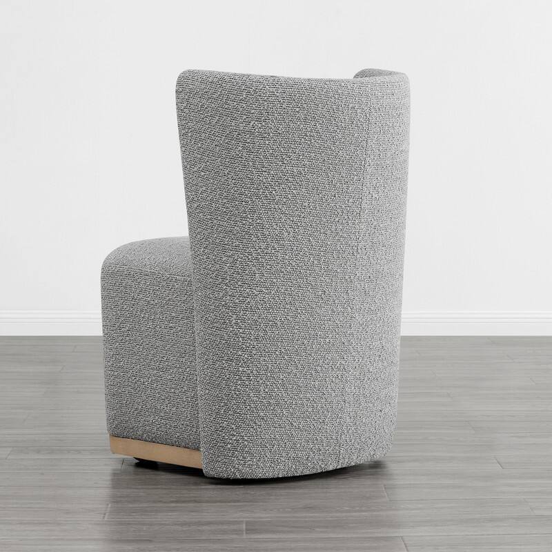 Spruce & Spring Kevin Modern Wingback Dining Chairs with Casters&Wood Base Set of 2 - Set of 2