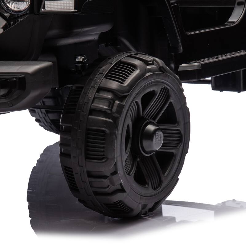 Kids' 12V Ride-On Truck with Early Education, LED Lights, and Music, Perfect Holiday Gift