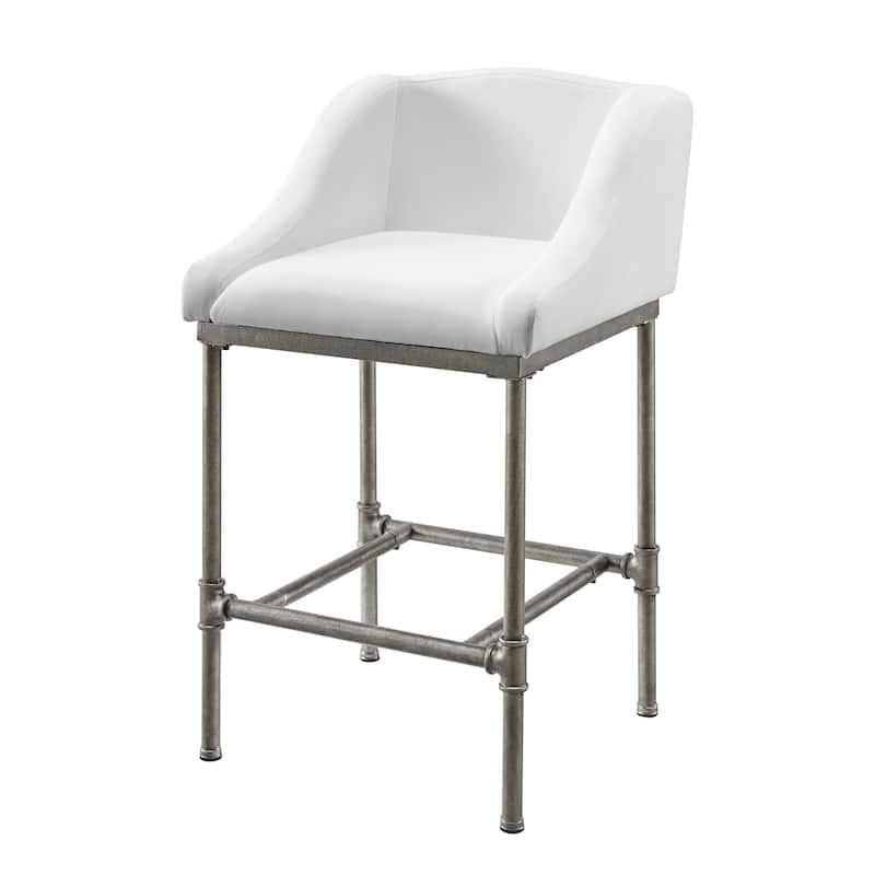 Hillsdale Dillon Metal Upholstered Non-Swivel Stool