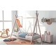 preview thumbnail 3 of 9, Pink Twin Size Metal House Tent Floor Play Bed with Slat for Kids, Girls and Boys