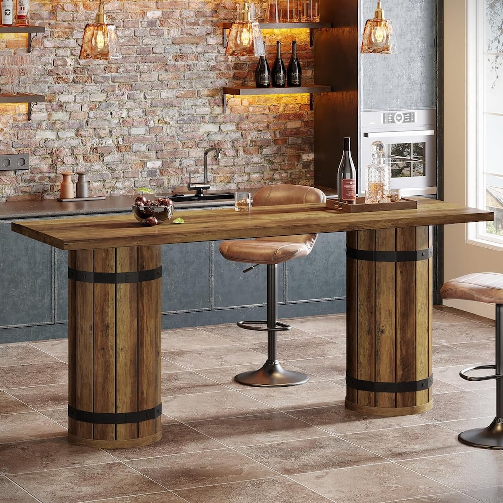 70.9-Inch Long Bar Table for Kitchen Nook, Home Bar, Small Bars