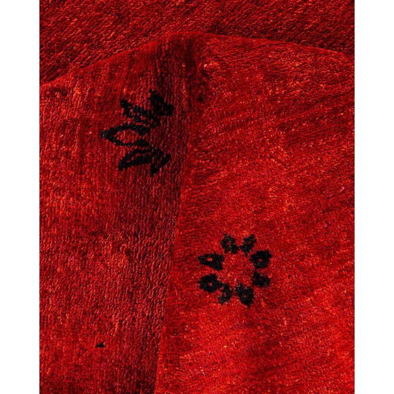 Fine Vibrance, One-of-a-Kind Handmade Area Rug - Orange, 6' 1" x 9' 10" - 6' 1" x 9' 10"