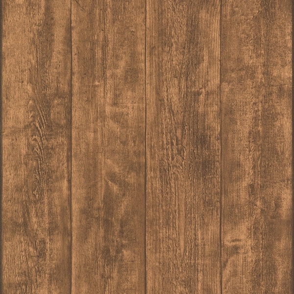 slide 2 of 5, Galerie Wallcoverings Woods and Wicker Collection Vintage Wood Effect Matte Finish Vinyl on Non-woven Wallpaper Roll Brown