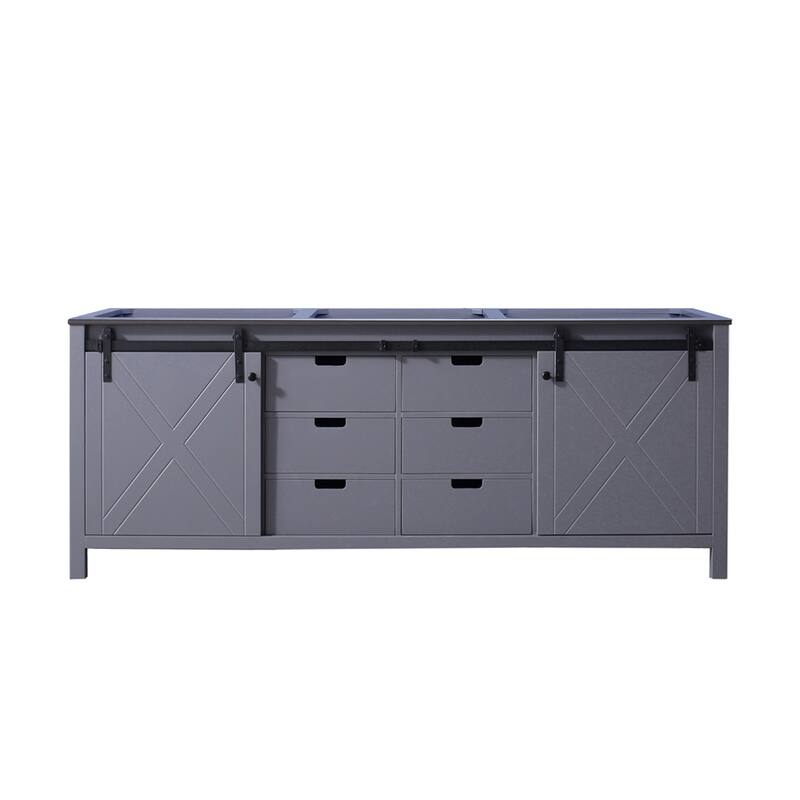 Marsyas 84 in W x 22 in D Ash Grey Double Bath Vanity - Dark Grey
