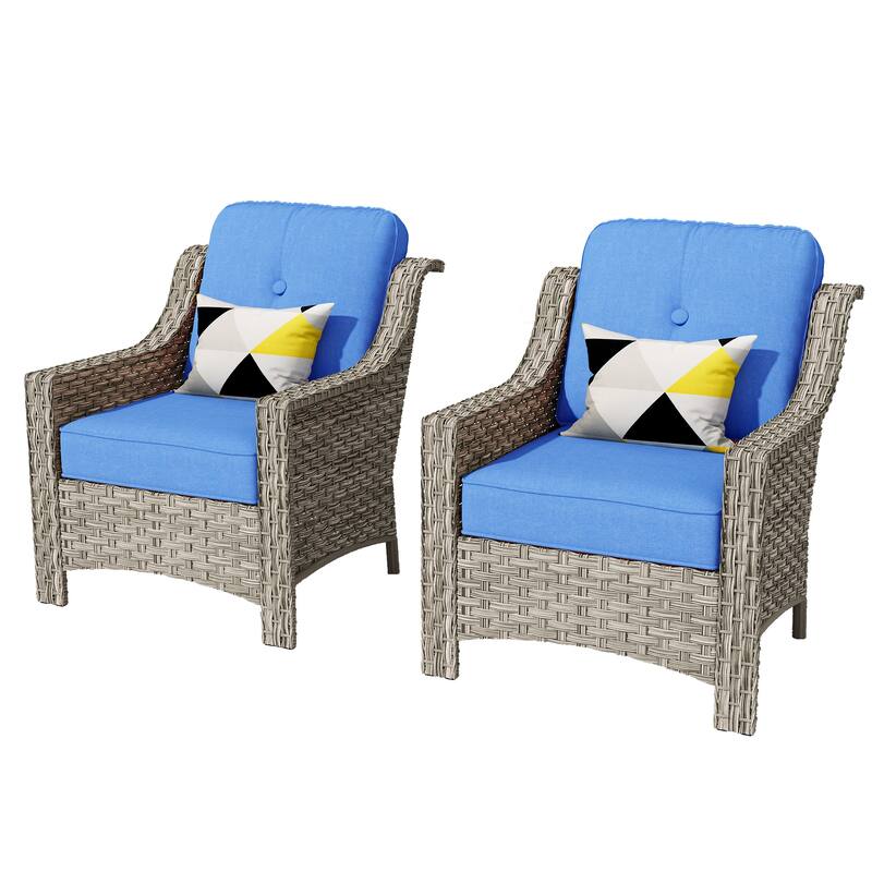 XIZZI 2-piece Patio Furniture Wicker Outdoor Chair Set
