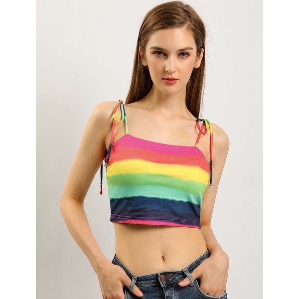 rainbow spaghetti strap shirt