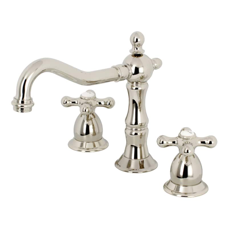 Heritage 8 in. Widespread Bathroom Faucet - Polished Nickel
