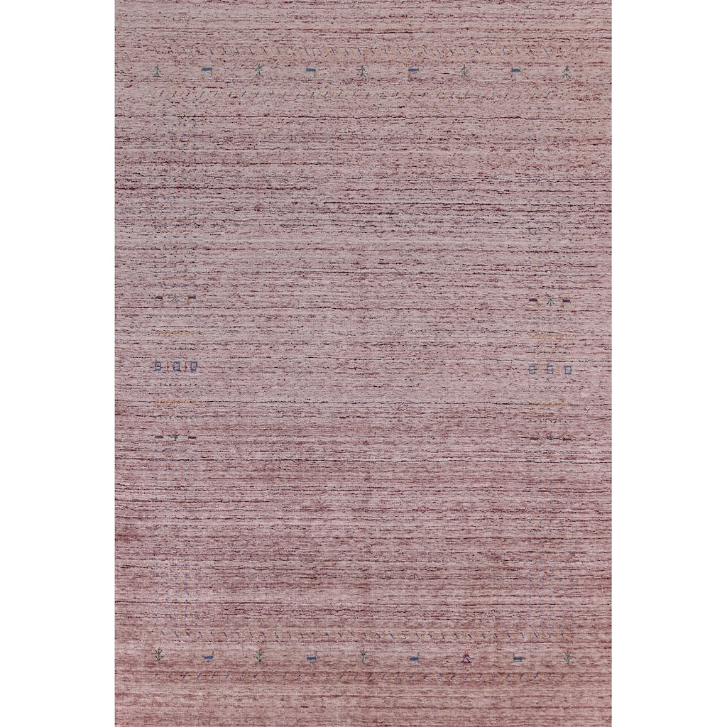 Hand Knotted Oriental 100% Wool Carpet Tribal Tribal Multi-Colored Gabbeh Area Rug - 10' 8'' X 7' 11''