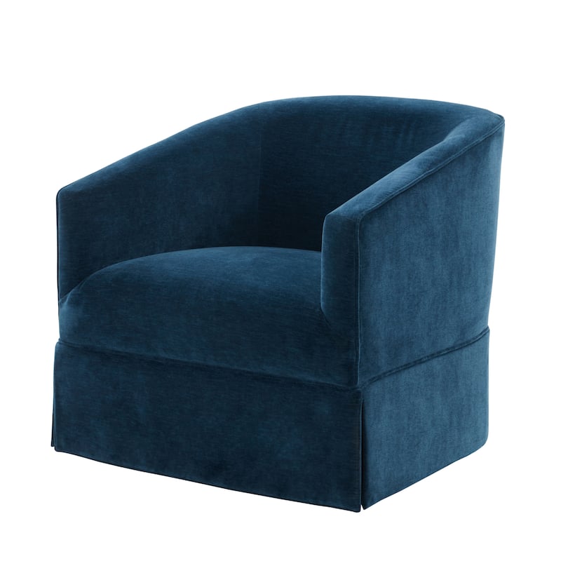 Elayne Skirted Fabric Swivel Accent Chair by Greyson Living