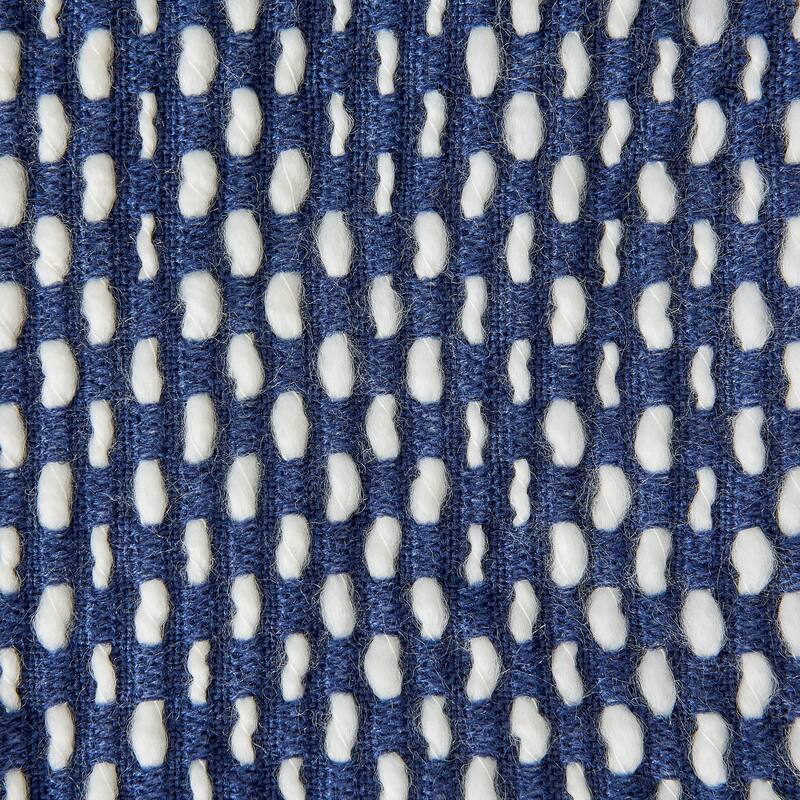 DII Navy & White Textured Acrylic Throw