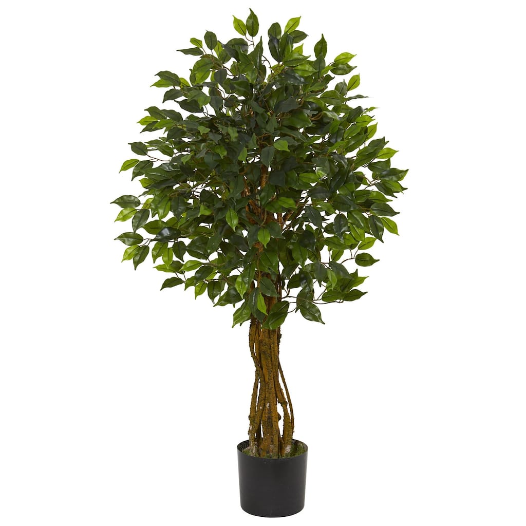 4ft Artificial Tree - Classic Comfort Indoor Outdoor Décor - Lush Green Foliage - Home Stock - 51-60 Inches