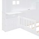 preview thumbnail 16 of 16, Full Size Kids Bed House Bed with Shelves and Sockets and USB Port, Gray