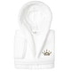 preview thumbnail 1 of 18, Sweet Kids 100% Polyester SUPER PLUSH Double Brushed Hooded Bathrobe - CHEETAH CROWN White - L