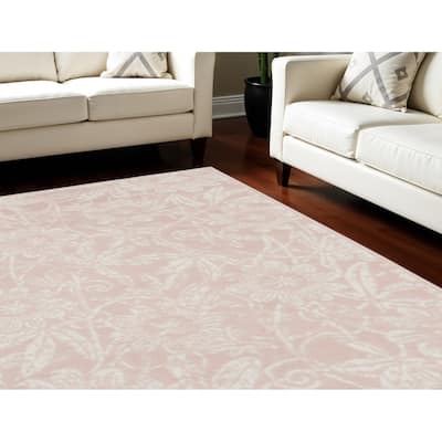 Jazoc Power Loomed Distressed Floral Non Skid Stain Resistant Area Rug By HomeRoots - 120' X '96' X '0.39