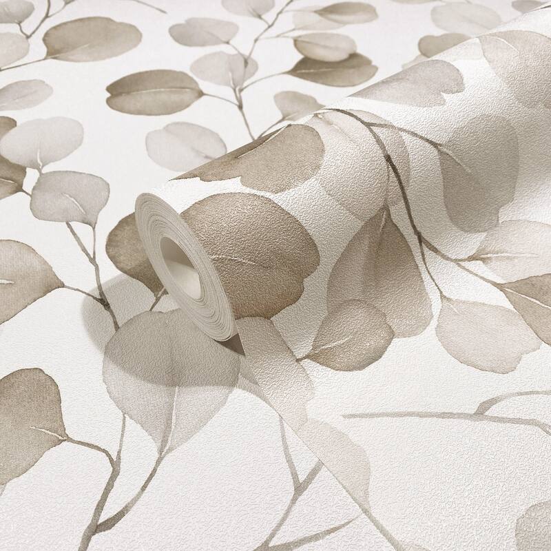 Galerie Wallcoverings Flora Eucalyptus Trailing Leaf Vinyl on Non-woven Matte Wallpaper Roll