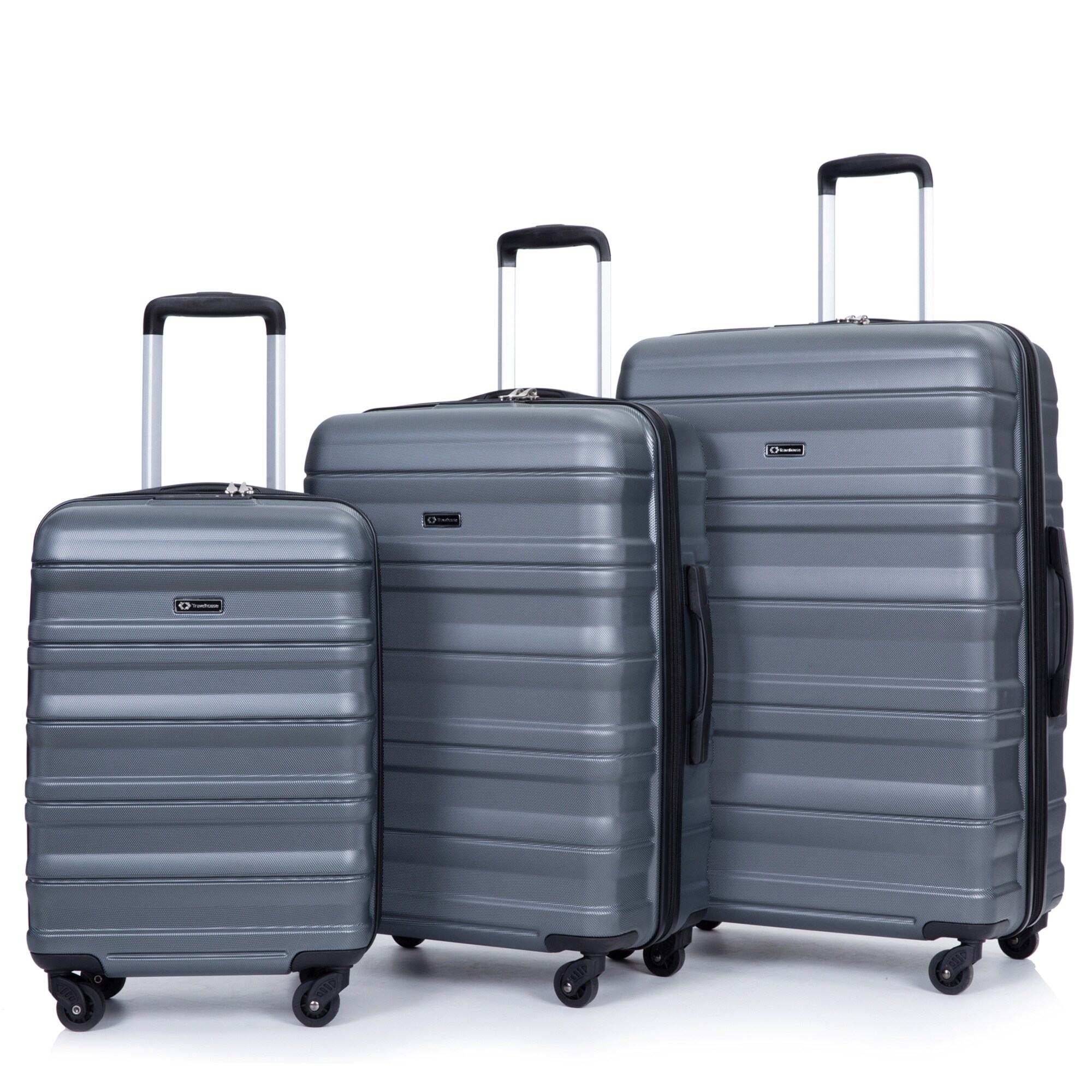 3 Piece Luggage Sets PC Lightweight Durable Expandable Suitcase with Two Hooks Spinner Wheels TSA Lock 21 25 29 Peach On Sale Bed Bath Beyond 38375103