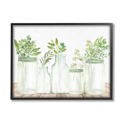 Stupell Varied Herb Plant Arrangement Mixed Country Blooms Framed Wall Art, Design by Kim Allen