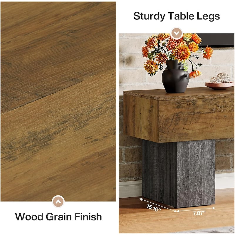 63" Wooden TV Stand, Farmhouse Entertainment Center