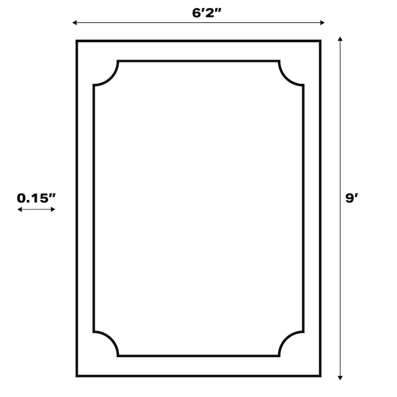 JONATHAN Y Miles Modern Minimalist Radius Corner Solid Indoor/Outdoor Shaped Area Rug