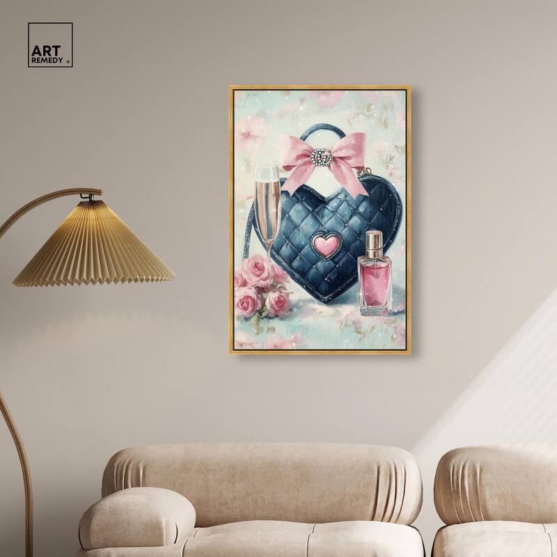 Little Heart Shaped Purse II Canvas by Art Remedy