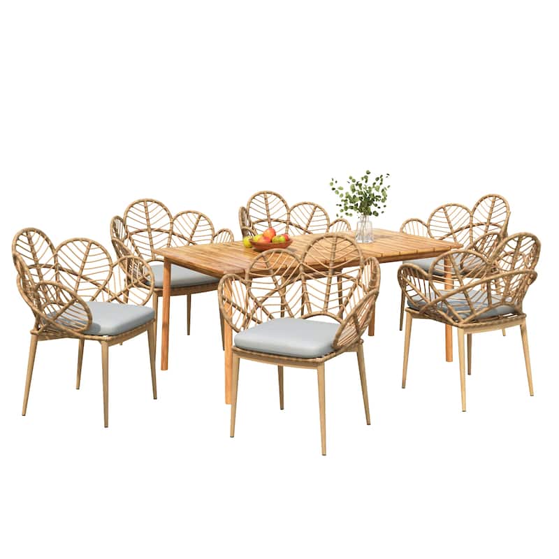 Christopher Knight Home- Hawthorne Acacia Wood Outdoor 7-Piece Dining Set