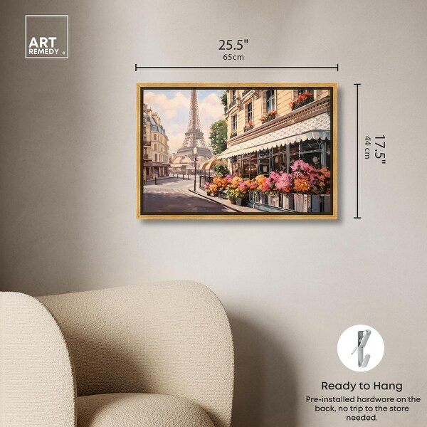 Streets Of Paris Canvas Colorful Places Wall Art by Art Remedy