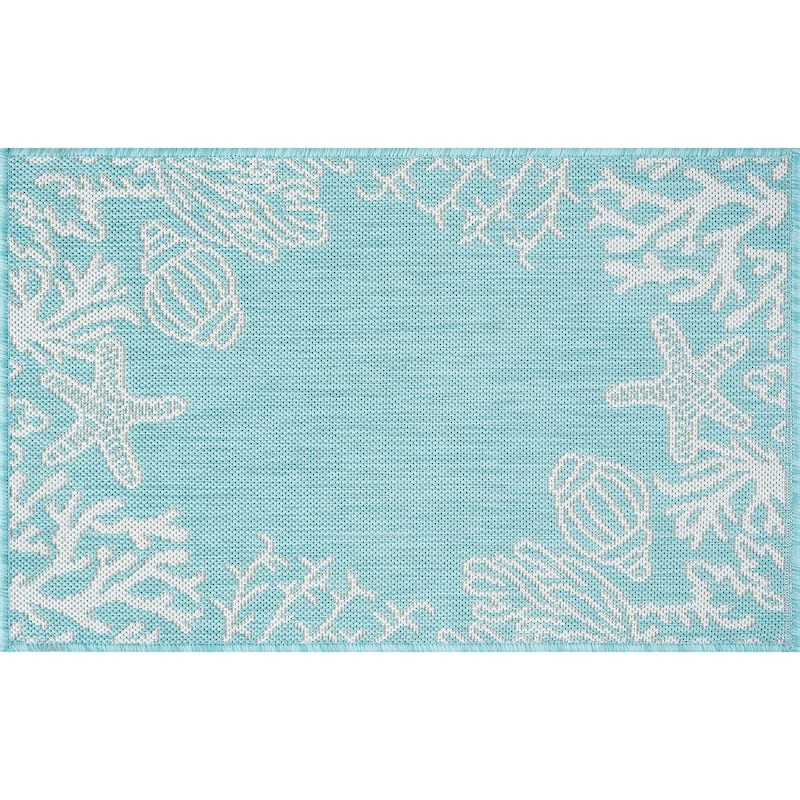 Exo Coastal Graphic Print Indoor/Outdoor Area Rug