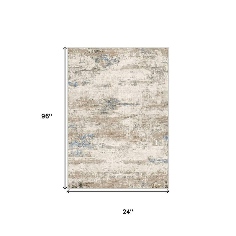 HomeRoots Abstract Modern Rectangle Area Rug