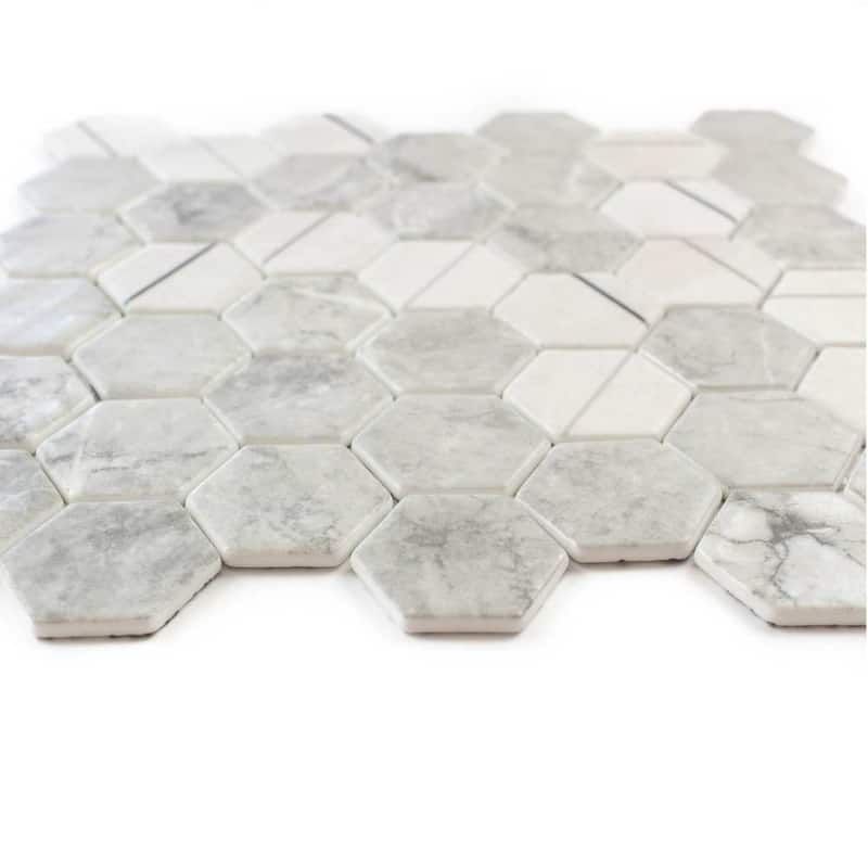 Eterna Hex 2x2 Glass Hexagon Mosaic Tile - Floor, Wall, Backsplash