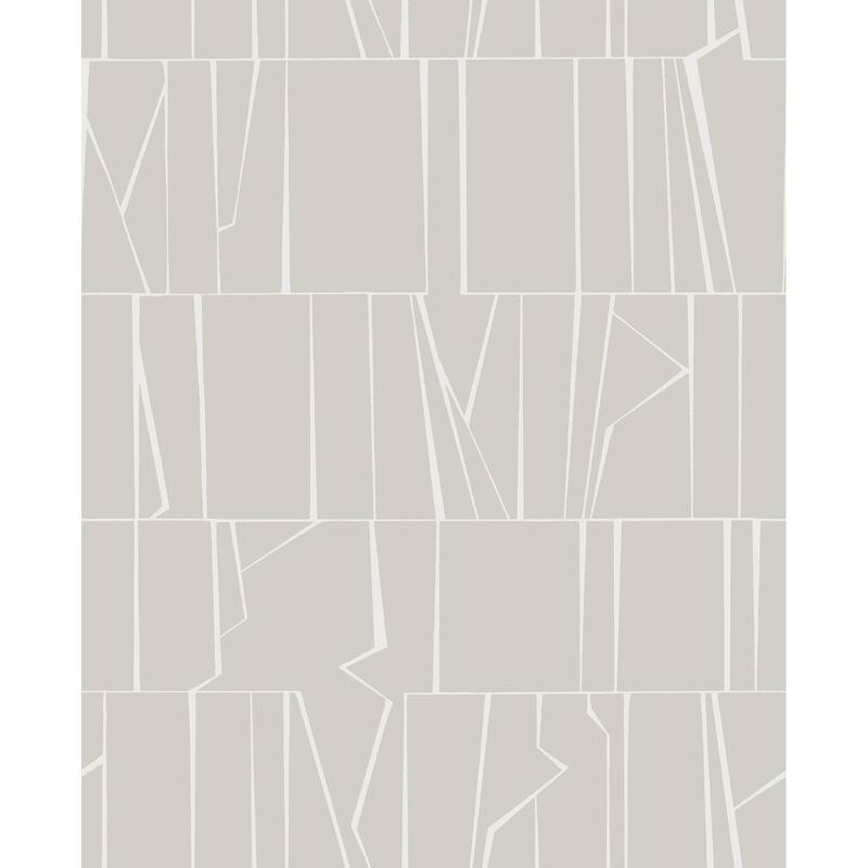 A-Street Prints Huntington Silver Geometric Stripe Wallpaper