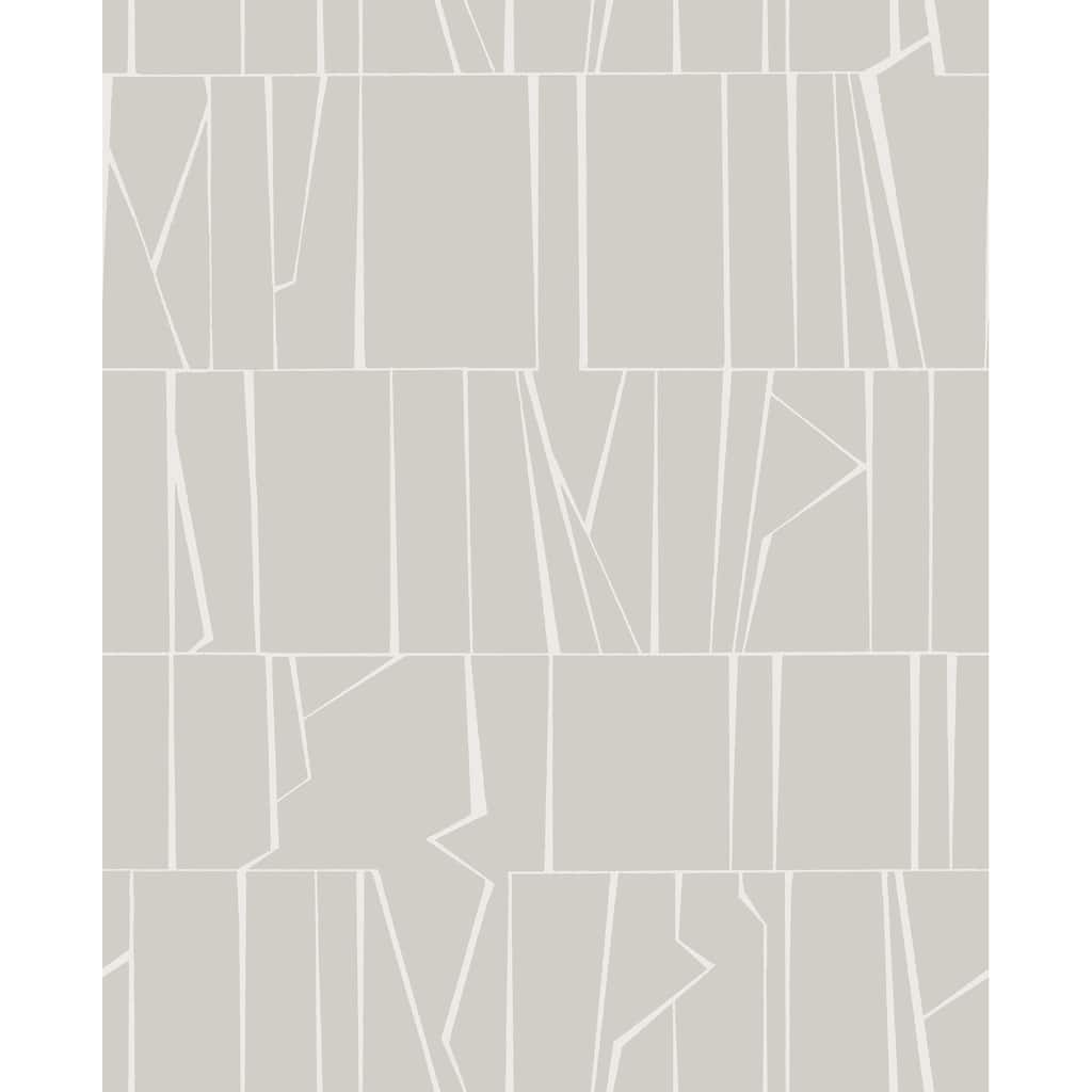 A-Street Prints Huntington Silver Geometric Stripe Wallpaper