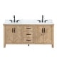 preview thumbnail 55 of 82, Javier Bath Vanity with Composite Stone Top without Mirror 72in. - Antique Brown