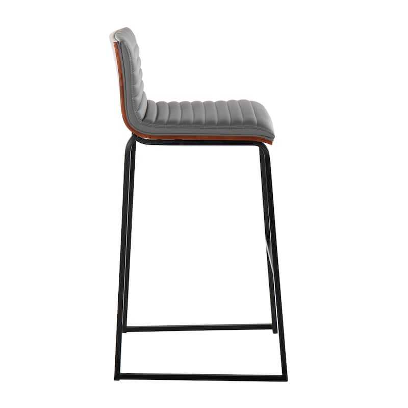 Silver Orchid Magda 30" Fixed-Height Upholstered Bar Stool (Set of 2)