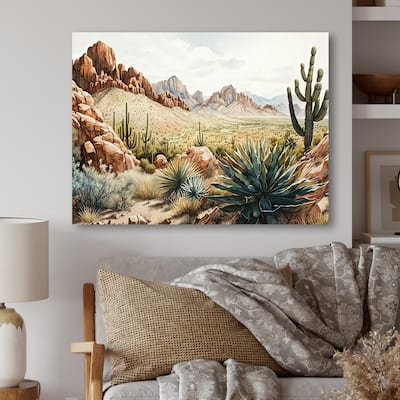 Designart 'Arizona Desert IV' Southwestern Canvas Wall Art