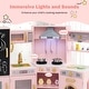 preview thumbnail 12 of 28, Gymax Corner Kids Play Kitchen Wooden Pretend Toy Kitchen w/ Realistic