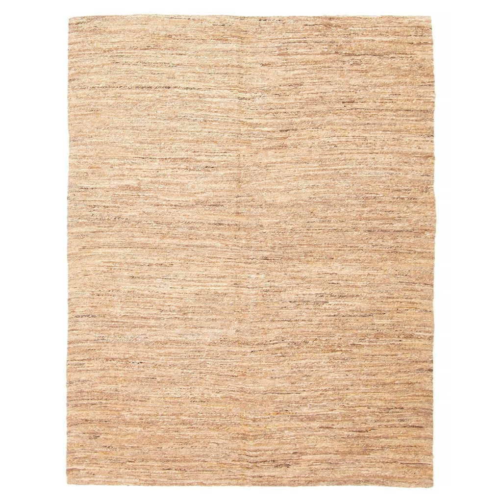 ECARPETGALLERY Flat-Weave Natural Tan Wool Tapestry Kilim - 5'1 x 6'7