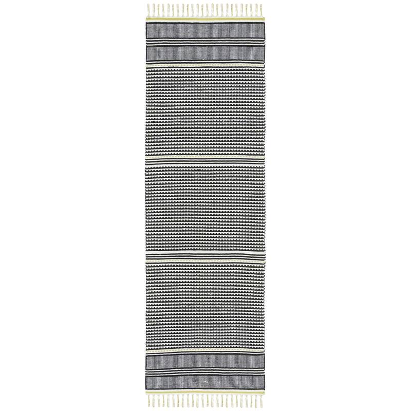 SAFAVIEH, Handmade Flatweave Montauk Susse Casual Cotton Rug - 2'3" x 7' Runner - Lime/Multi
