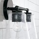 preview thumbnail 8 of 10, Baker 2-light Bath/ Vanity Fixture w/ Clear Seeded Glass