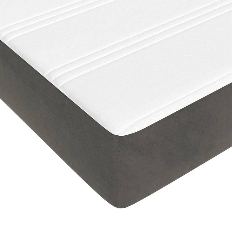 vidaXL Bed Frame Box Spring Platform Bed with Mattress for Bedroom Velvet