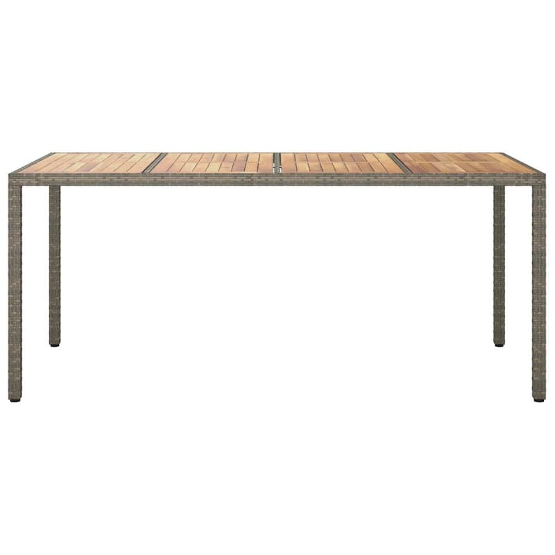 vidaXL Solid Wood Acacia Patio Table Desk Furniture Black/Gray Multi Sizes