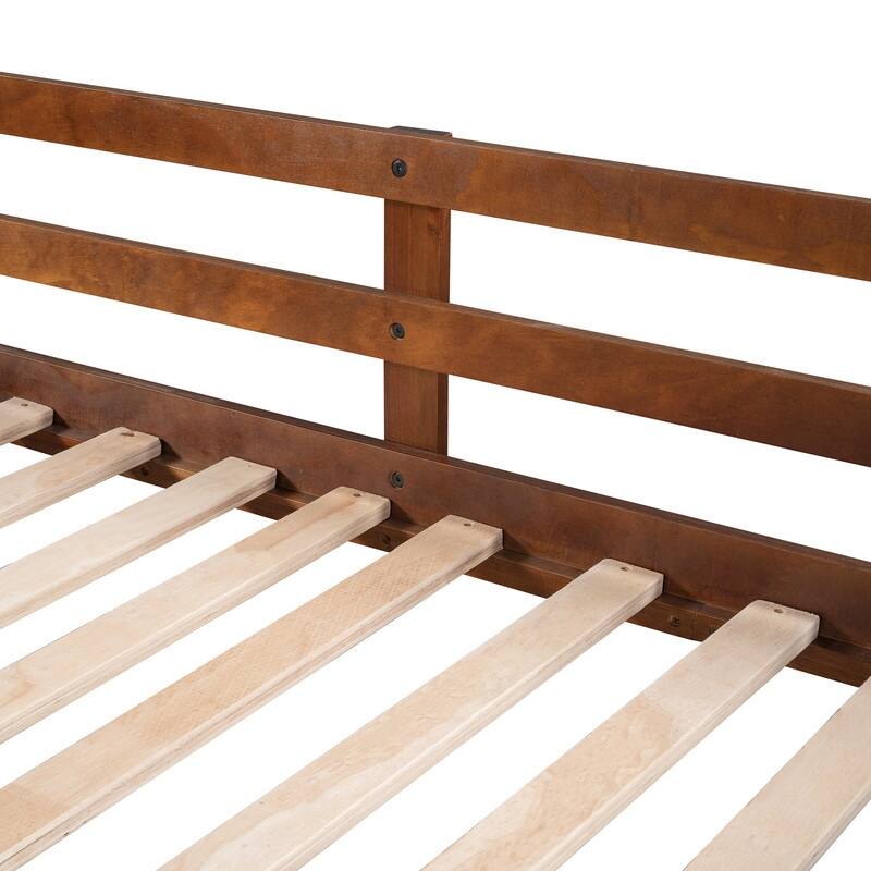 Twin Over Twin Bunk Bed with Trundle and 3 Storage Stairs for Kids/Teens/Adults