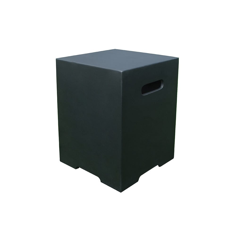 Modeno Outdoor Propane Tank Cover Hideaway Table Firepit Accessories Side Table - Black - 15.7 x 15.7 x 20