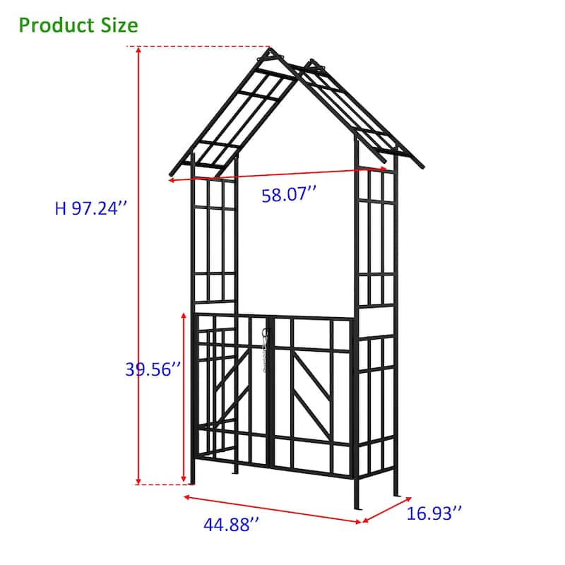 Adjustable Metal Arch Trellis for Climbing Garden Plants