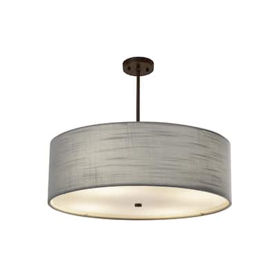 EVOLV Textile Classic 24-inch Dark Bronze Drum Pendant